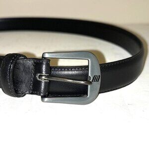 Brookhurst Black Glove Leather Dress Belt - Made in Italy - 41"